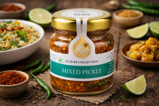 Mixed pickle jar instantly elevating everyday meals