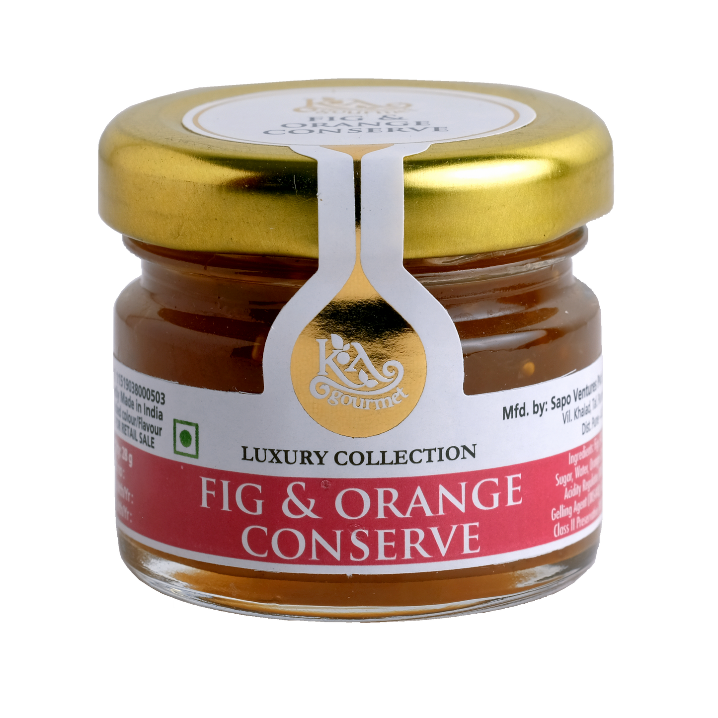 KA Gourmet Fig and Orange Conserve 28gm x 25 - Mini